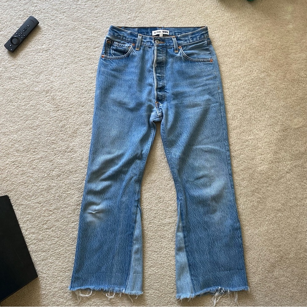 RE/DONE LEVI’S 5 BUTTON FLY CROP KICK